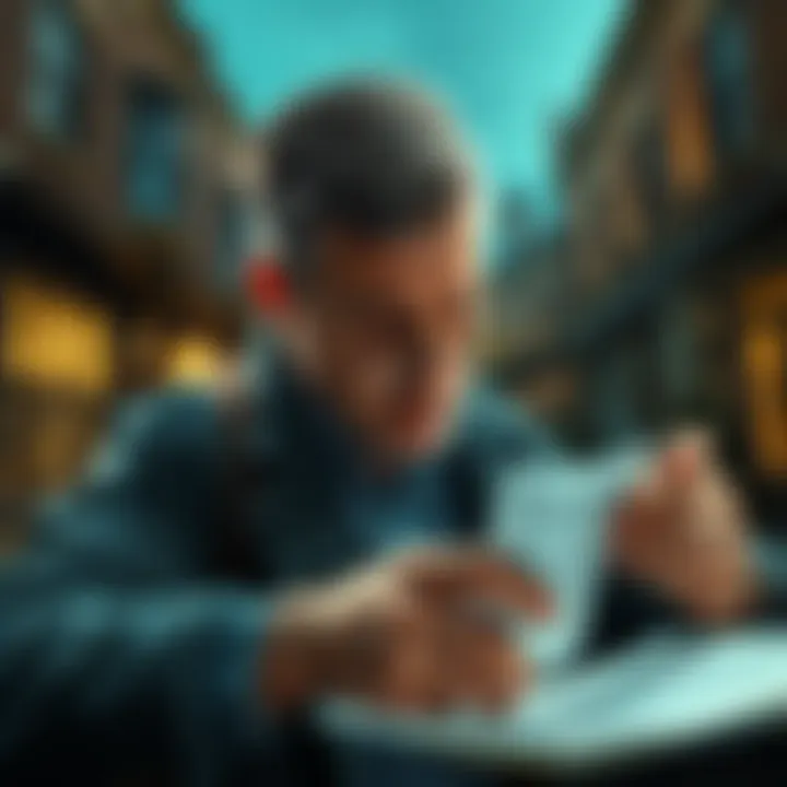 A distressed Kiwi gathering evidence to track down a scammer, showing two London addresses linked to the case.
