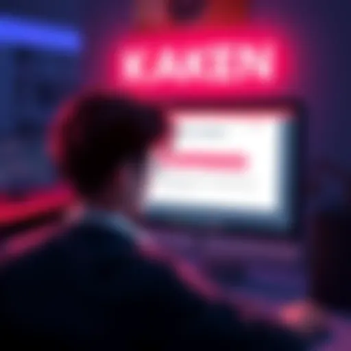 A person looking frustrated while staring at a computer screen showing a Kraken account suspended message, symbolizing self-custody issues.