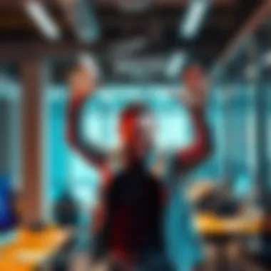 Kris Marszalek, founder of Crypto.com, celebrating the purchase of ai.com for $70 million, with excitement in a modern office setting.