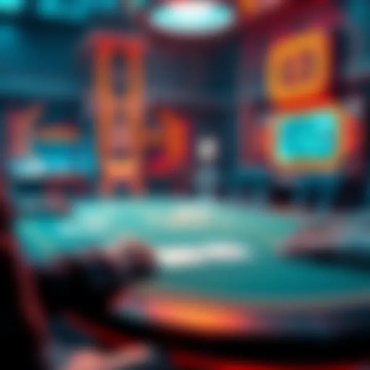 Early sketches of Krunk Space Poker game showing a futuristic poker table and cards