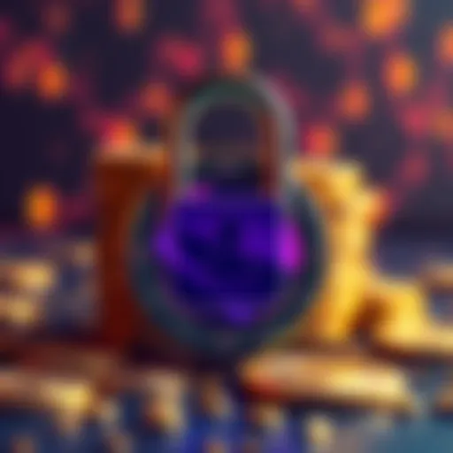 An illustration showing locked coins with a digital identity verification symbol, representing how one person's KYC delay affects token access.