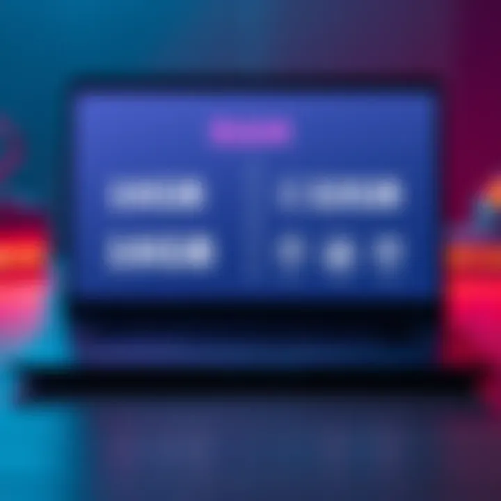 A laptop displaying options for 16GB and 32GB RAM alongside icons for multitasking, photo editing, and gaming
