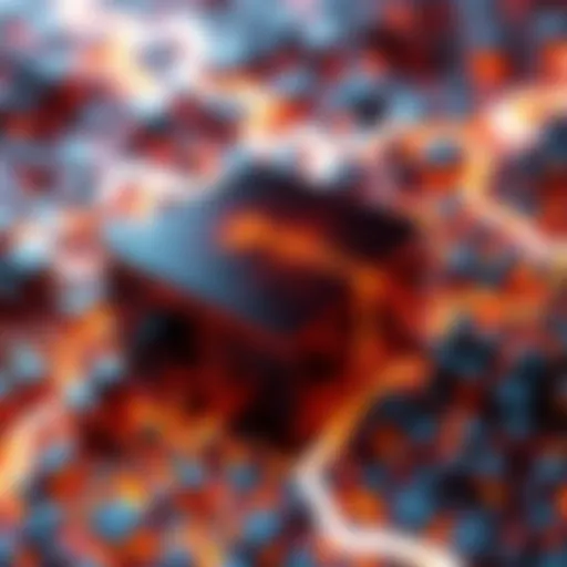 A digital representation of a blockchain with the last non-split block highlighted, symbolizing the end of an era in mining.
