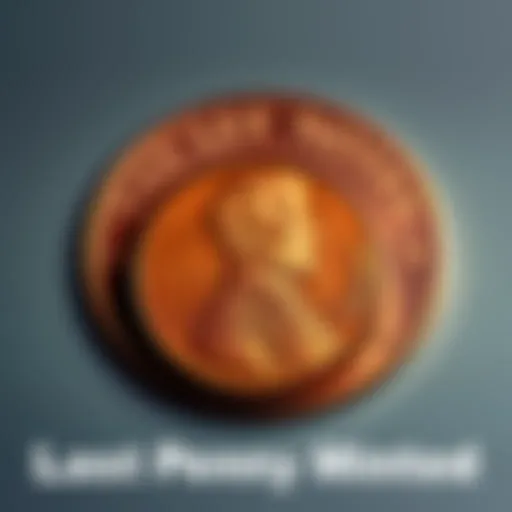 A newly minted penny with the U.S. Mint logo in the background