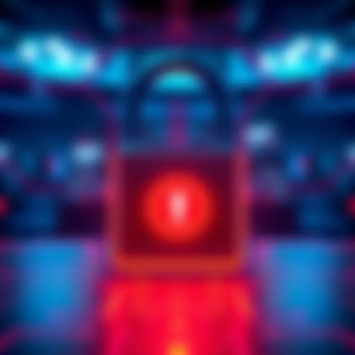 A digital lock icon with an alert sign, indicating security risks for LastPass users.