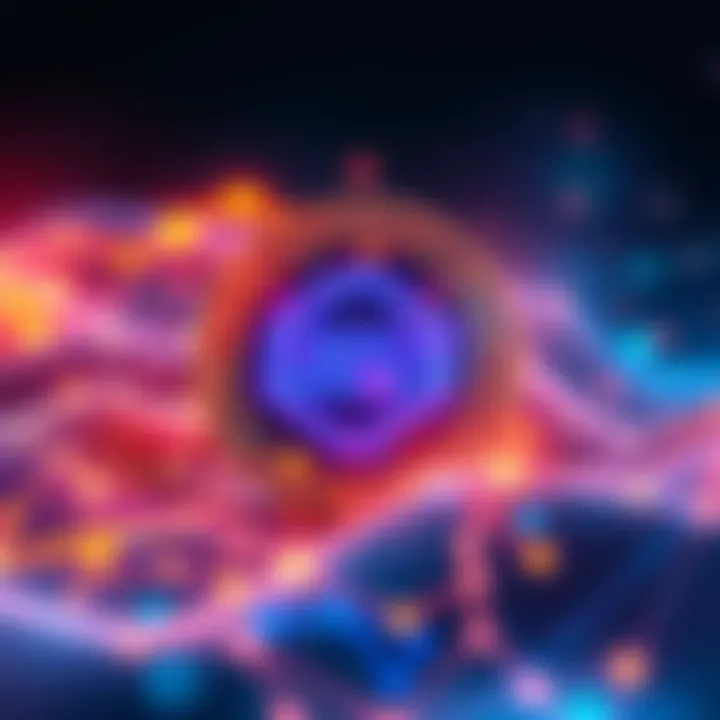 A digital representation of the $ACH Layer-1 project with abstract blockchain elements, hinting at its competition with platforms like Avax and Solana.