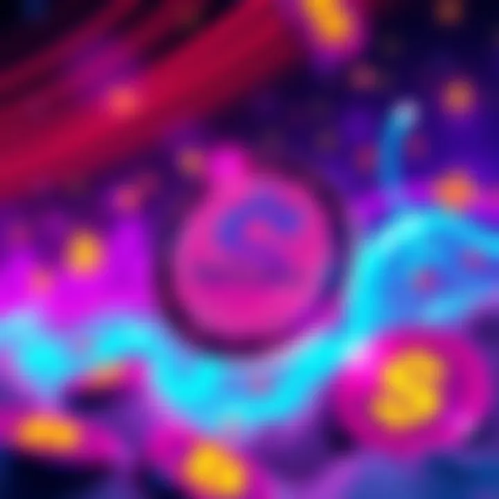 Graphic showing the $SAMURAI token with a vibrant background and crypto symbols, representing excitement in the crypto community.