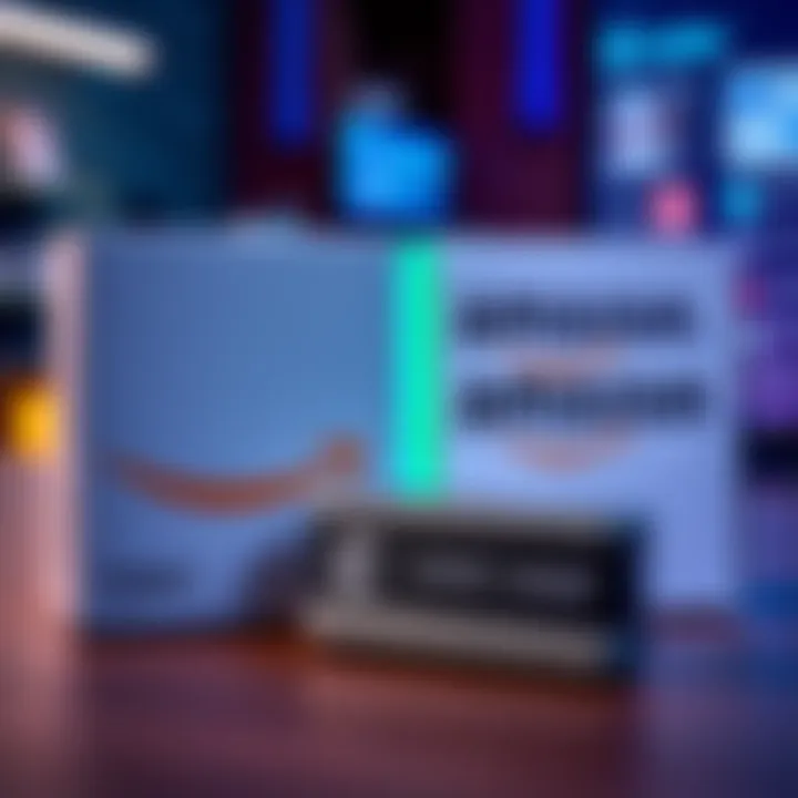 A Ledger cryptocurrency device next to an Amazon shipping box, illustrating concerns over buying from Amazon versus official sources.