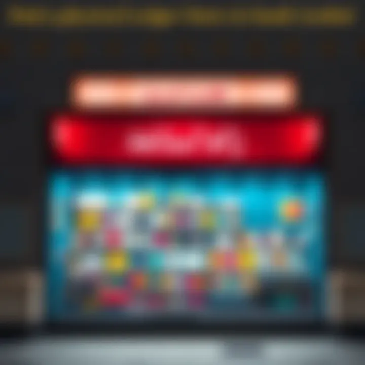 A vibrant storefront of a physical ledger store in Saudi Arabia, showcasing various ledgers and stationery items in the display window.