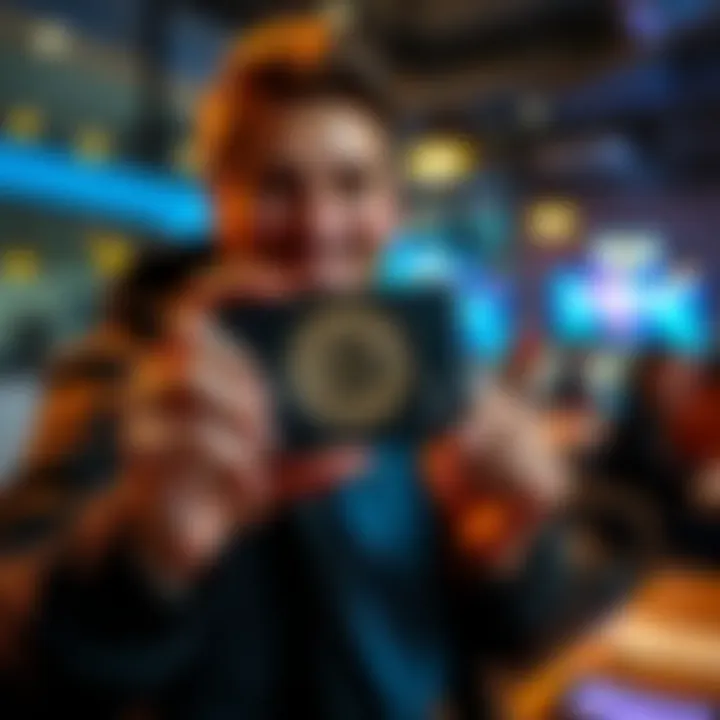 Person holding the Ledger Flex Bitcoin Bundle with a smile, showcasing the product and excitement for securing Bitcoin investments.