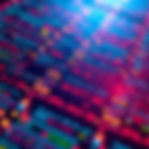 A close-up view of a digital ledger with highlighted data points, symbolizing data breach insights and security implications.