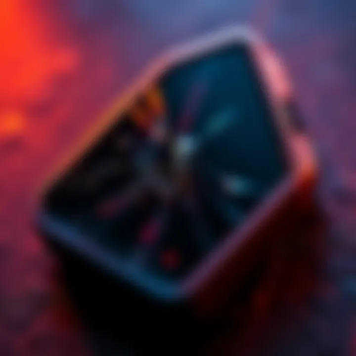 A close-up of a Ledger Nano wallet with a damaged screen, showing incomplete display and brightness issues.