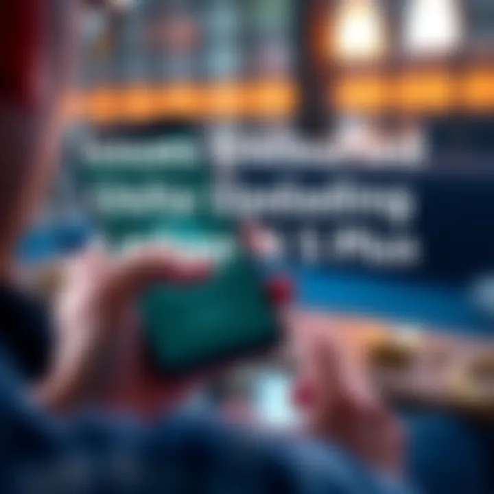 A user frustrated while trying to update their Ledger Nano S Plus device on an Android phone, showing the update screen with an unresponsive scroll feature.