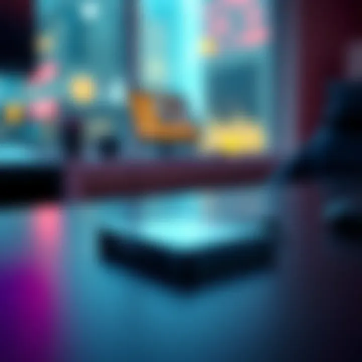 A Ledger Nano X cryptocurrency wallet with Bluetooth on a table, showing its sleek design and small screen.
