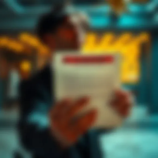 A person holding a fake letter claiming to be from Ledger, looking concerned and confused.