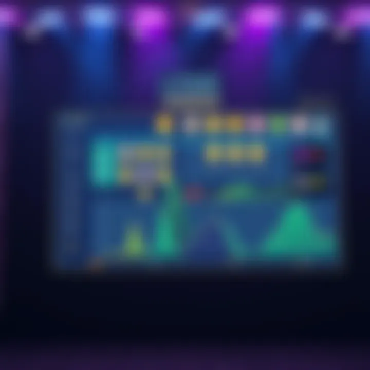 A vibrant digital leaderboard showcasing community-backed memecoins, illustrating a clear path for honest voting and engagement among users.