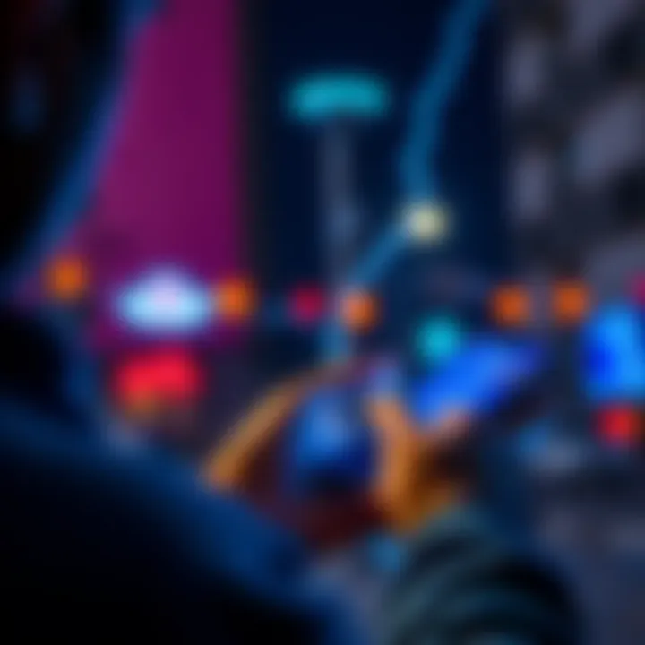 A person using a smartphone to explore the Lightning Network, showing digital currency transactions in action.