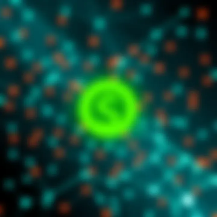 The $LINK logo displayed prominently against a backdrop of interconnected digital nodes symbolizing internet infrastructure