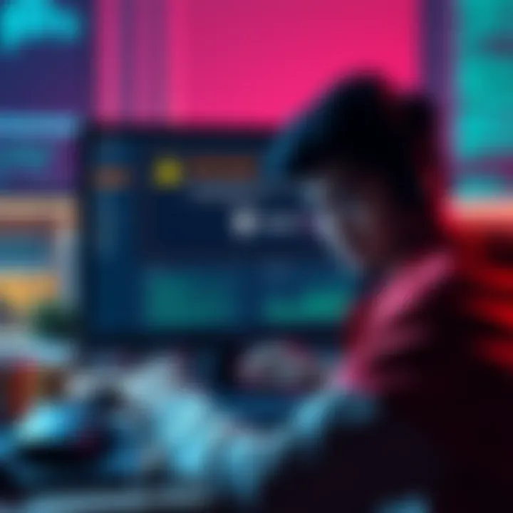 A frustrated user looks at a computer screen showing Raydium platform with a warning about insufficient SOL balance for creating a liquidity pool.