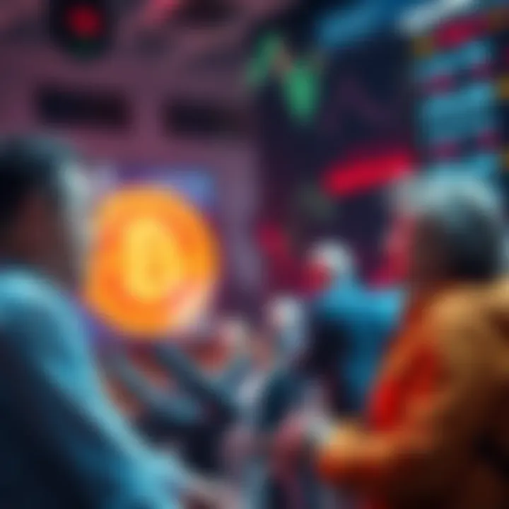 People discussing trading strategies and market events for Litecoin