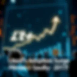 A visual representation showing Litecoin's price surge with a rising graph and people discussing cryptocurrency, reflecting interest and adoption.