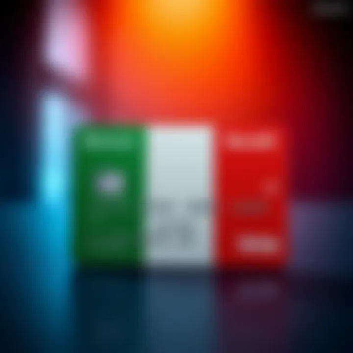 A Revolut card with a local IBAN for Italian users, showcasing the Italian flag and banking features.