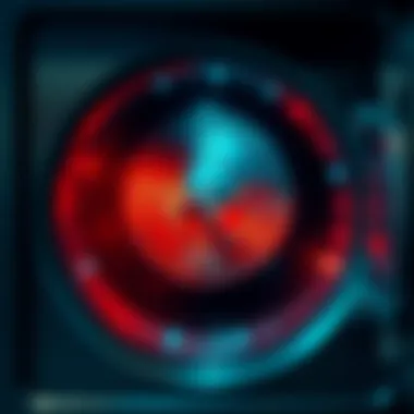A Bitcoin coin in a safe with a long timer counting down to 20 years, symbolizing time locking and financial decisions.