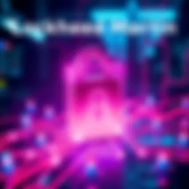 A visual representation of blockchain technology integrated into secure communications, symbolizing enhanced data security.