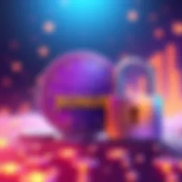 An illustration showing a large coin with the word 'Bonus' and a locked padlock beside it, symbolizing the concept of crypto rewards through lockup periods.