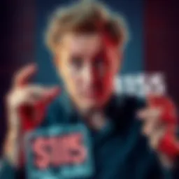 Logan Paul looking concerned while holding a graphic of an NFT with falling numbers, representing the drop in value from $635,000 to $155.