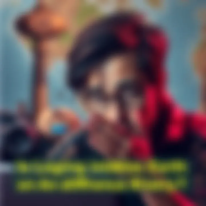 Logging into Atlas Earth A person looking worried while trying to log into their Atlas Earth account on a different device, with a travel background.