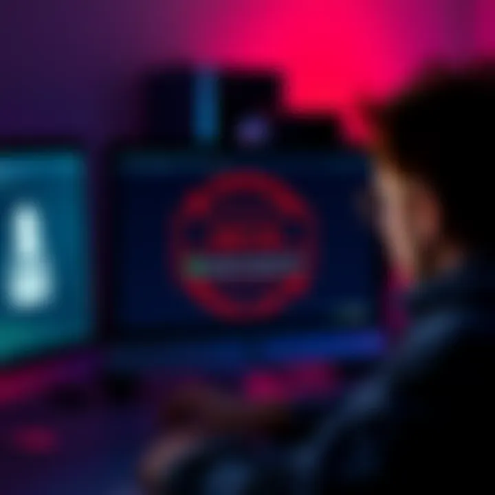 A frustrated person looking at a computer screen, showing a login loop error message.