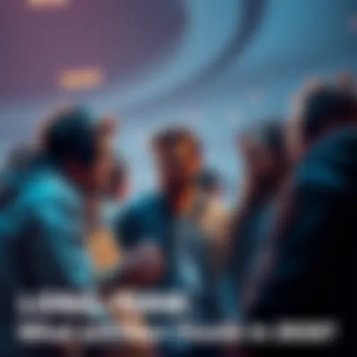 Group of people discussing their emotions and outlook on holding crypto investments over time