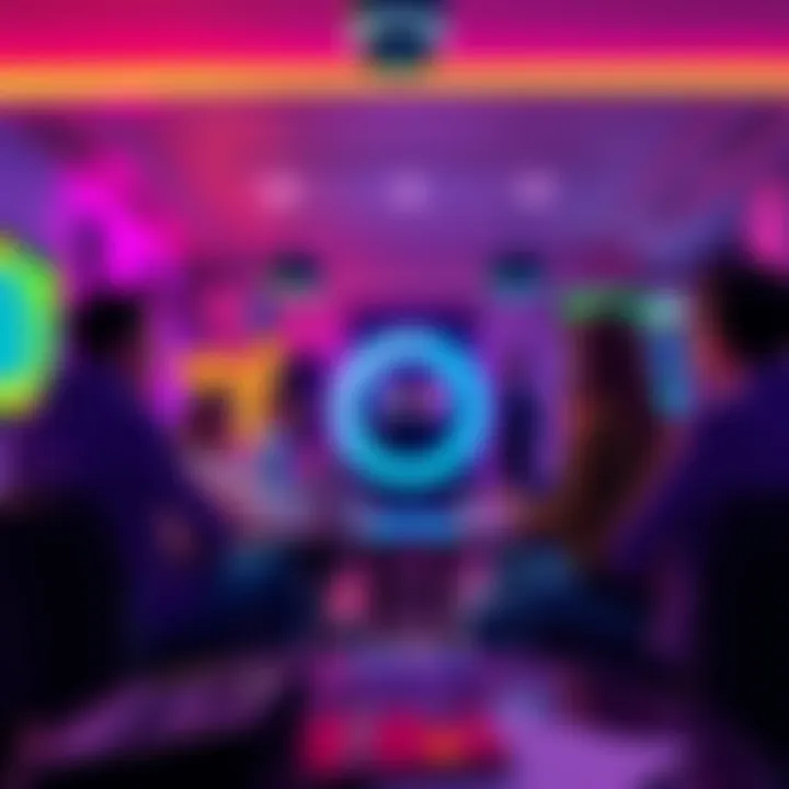 A group of people discussing Loopring token updates in a casual setting.