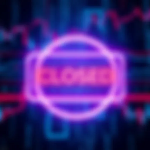 A graphic showing a closed sign with a digital background representing decentralized trading platforms.