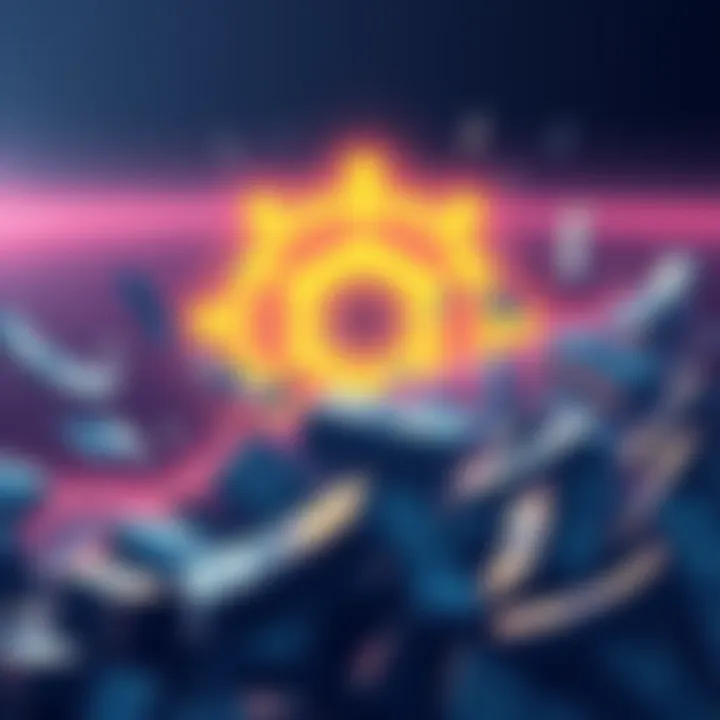 Illustration showing a large amount of money disappearing with a Solana logo in the background