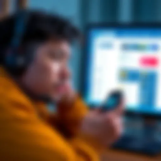 A person looking worried while holding a Ledger Nano X device and a computer showing Ledger Live software