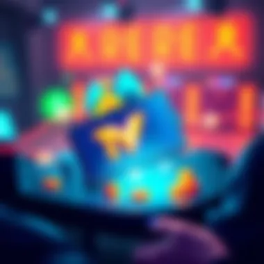 Illustration showing a digital wallet with multiple transactions and reduced gas fees icons