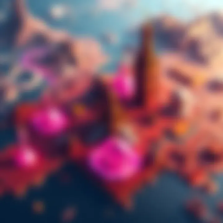 Visual representation of LPUs and landmarks within the Atlas game world, showing potential placement areas and designations.