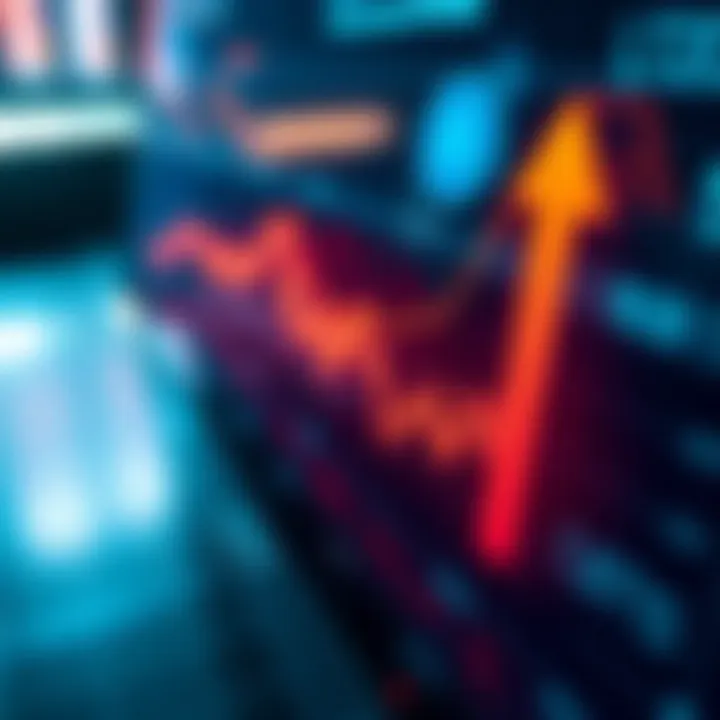 A chart showing Litecoin's price stability around $50 with an upward trend line