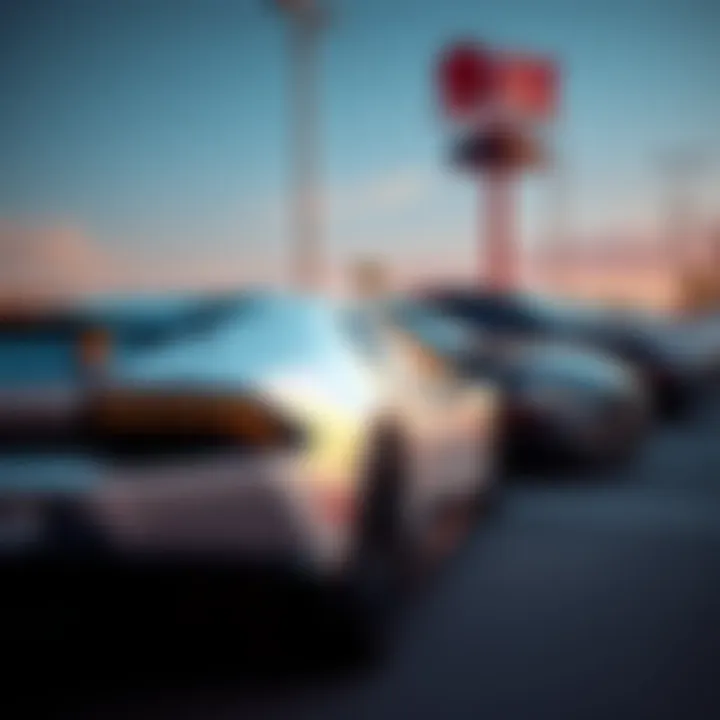 Luxury cars purchased with stolen crypto A Lamborghini and several BMWs parked together, symbolizing luxury purchases made with stolen cryptocurrency.