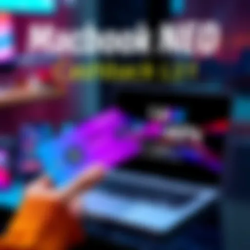 A person holding a BitMart Card next to a MacBook Neo, showcasing cashback offer details for a limited-time upgrade promotion.