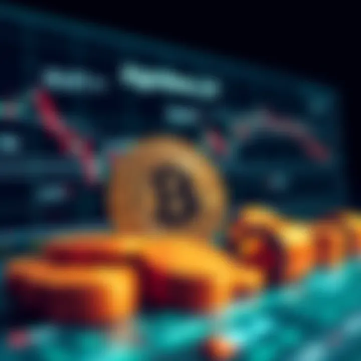 Macro Algorithms and Bitcoin A visual representation of Bitcoin trading with graphs and charts depicting algorithmic analysis.