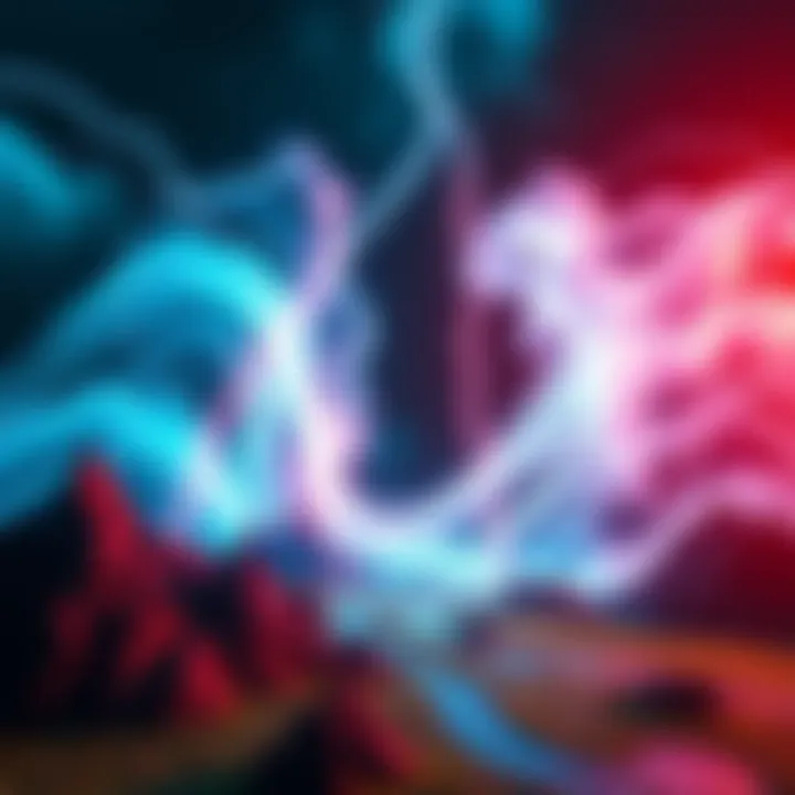 A dramatic magnetic storm disrupting a digital landscape, symbolizing the loss of blockchain nodes and data integrity