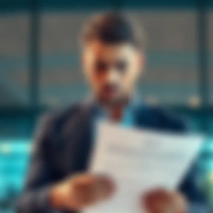 A man holding a legal document looks concerned, contemplating a lawsuit against Gemini.