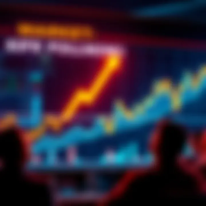 A downward trending chart showing a steep decline below 79k, with arrows indicating falling prices and concerned investors looking on.
