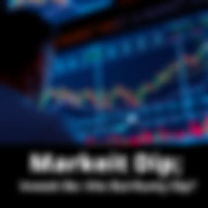 A person examining stock market graphs and trends while considering investment options during a market dip