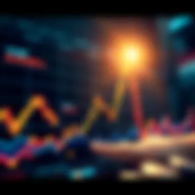 A bullish market chart showing an upward trend with a bright future ahead, symbolizing optimism in financial gains.