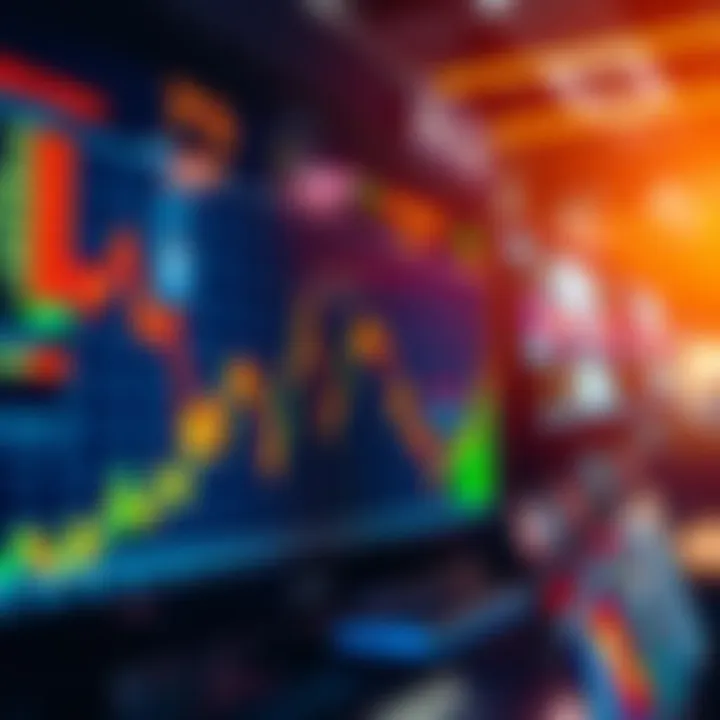 A chart showing a significant drop in market prices, indicating a 7% decline. Traders observe the decline with concern and curiosity about a potential rebound.