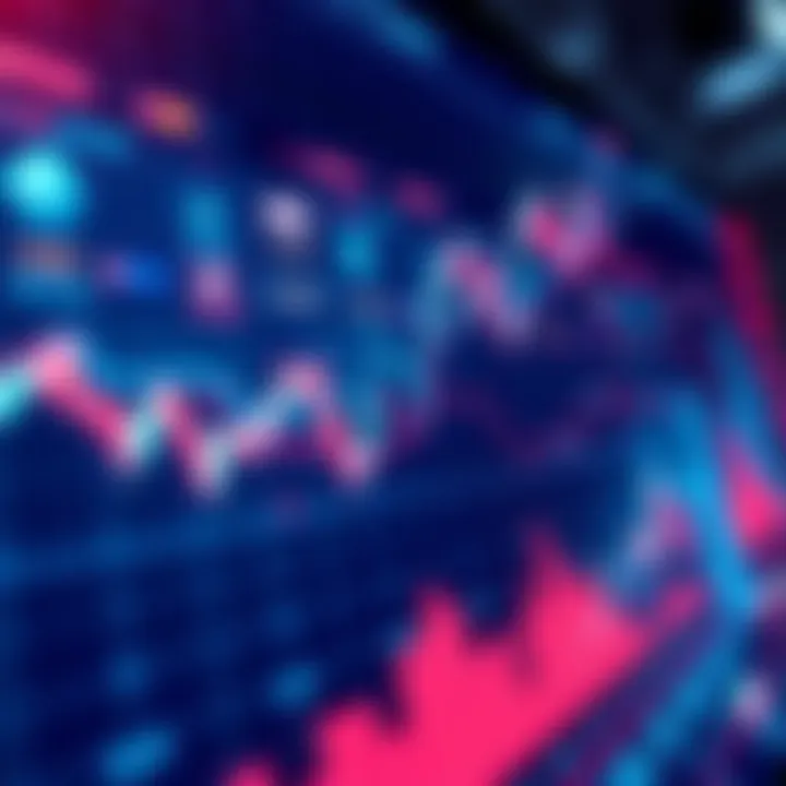 Graph showing upward trends in market data with economic indicators